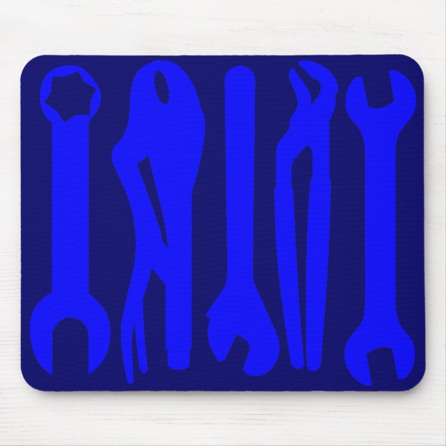Tools - Shades of Blue Mouse Pad (Front)