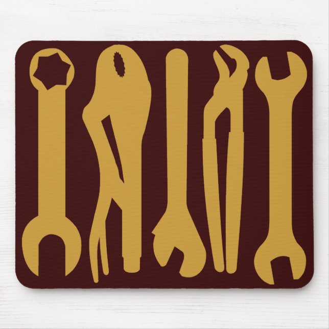 Tools - Shades of Brown Mouse Pad (Front)
