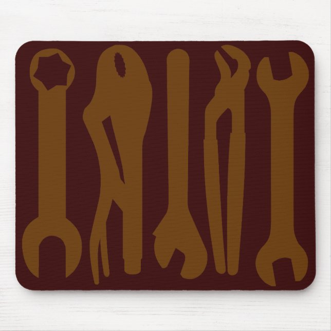 Tools - Shades of Brown Mouse Pad (Front)