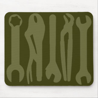 Tools - Shades of Olive Mouse Pad