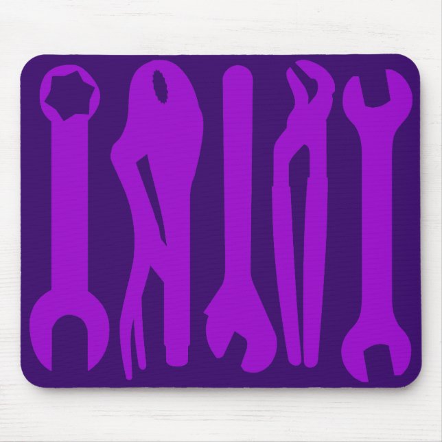 Tools - Shades of Purple Mouse Pad (Front)