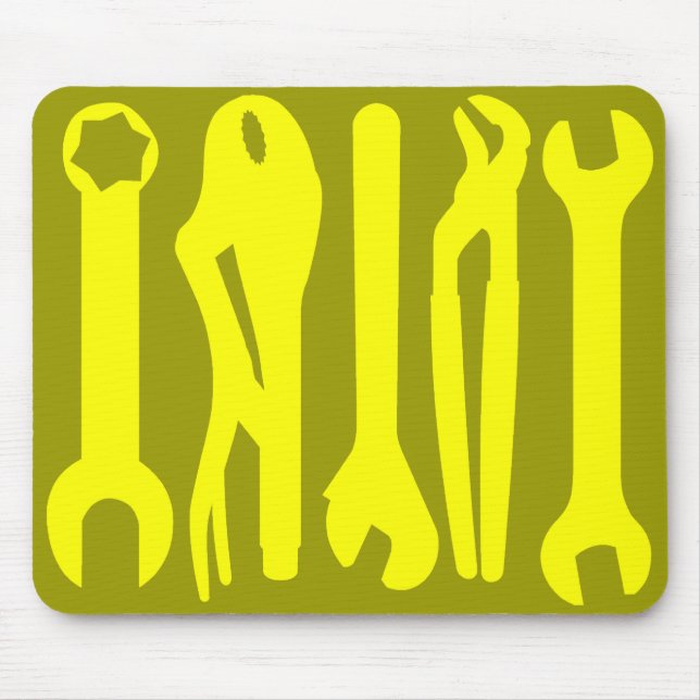 Tools - Shades of Yellow Mouse Pad (Front)