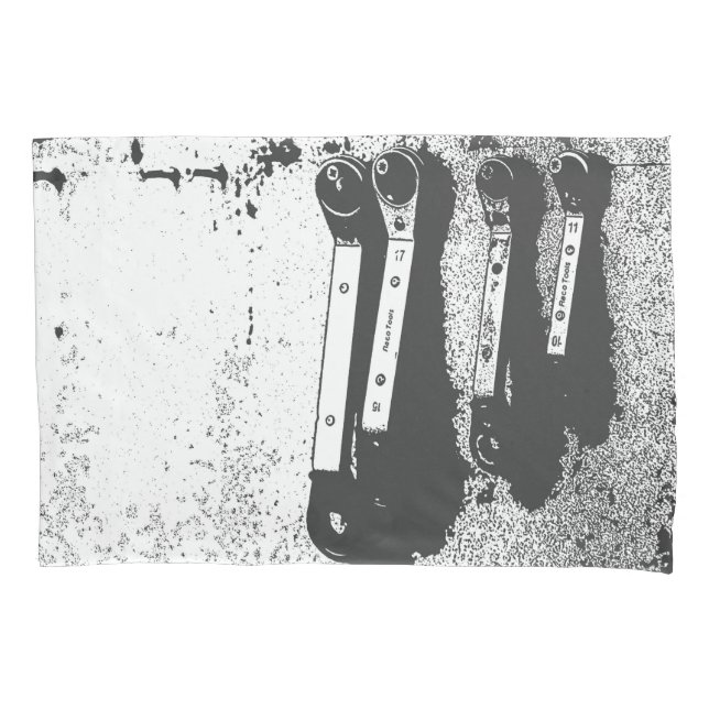 Tools Spanners Mechanical Industrial Feel Pillow Case (Front)
