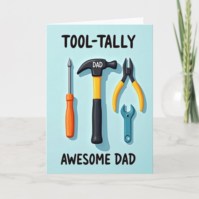 Tooltally Awesome Dad Fathers Day Card (Front)