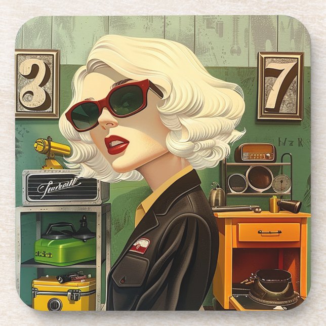 ToolTimeBlonde Beverage Coaster (Front)