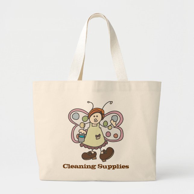 Toon Fairy Bug Lady "Cleaning Supplies" Tote Bag (Front)