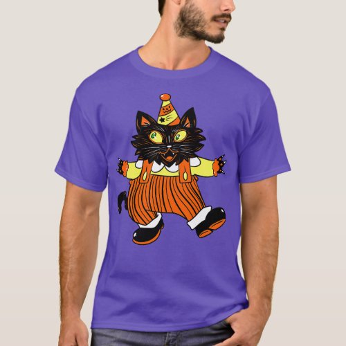 toon Halloween Clown Cat T_Shirt