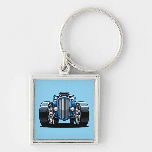 Toon Hotrod Art  Keychain (Front)