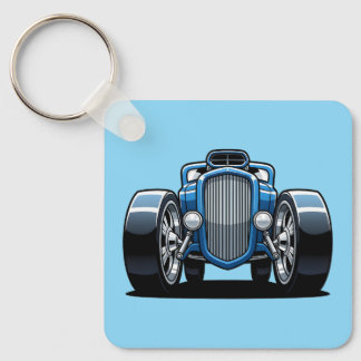 Toon Hotrod Art Keychain