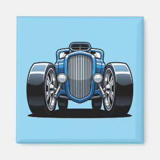 Toon Hotrod Art Magnet