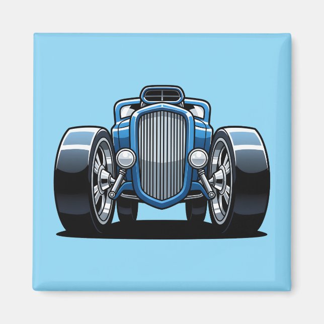 Toon Hotrod Art  Magnet (Front)
