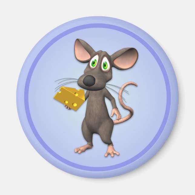 Toon Mouse With Cheese Magnet (Front)