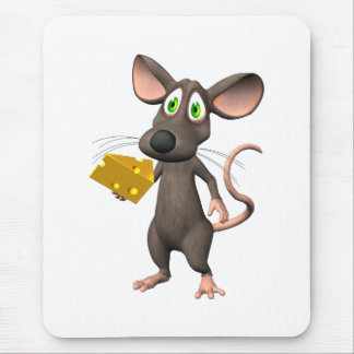 Toon Mouse With Cheese Mousepad