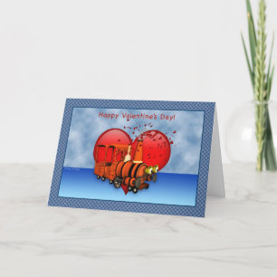 Toon Train Happy Valentine's Day Card