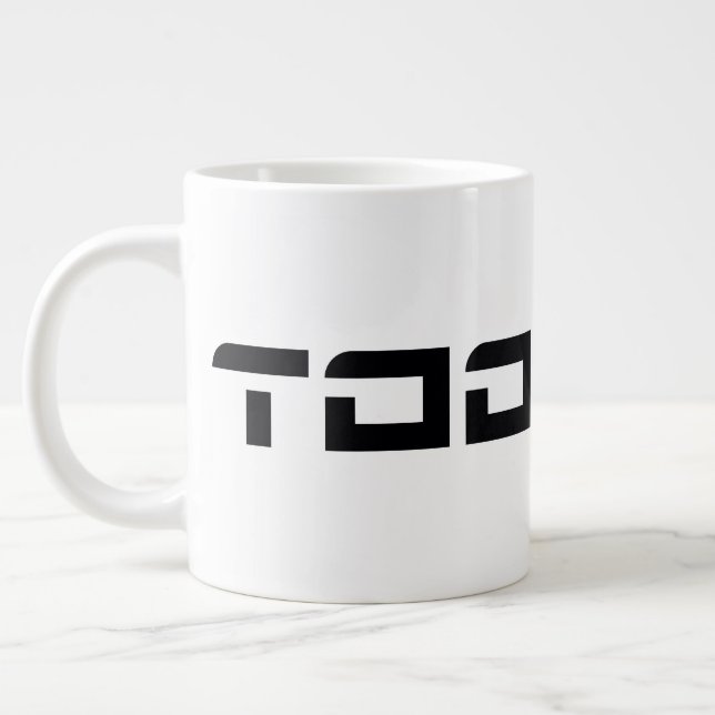 Toonami Futuristic Font Logo Giant Coffee Mug (Left)