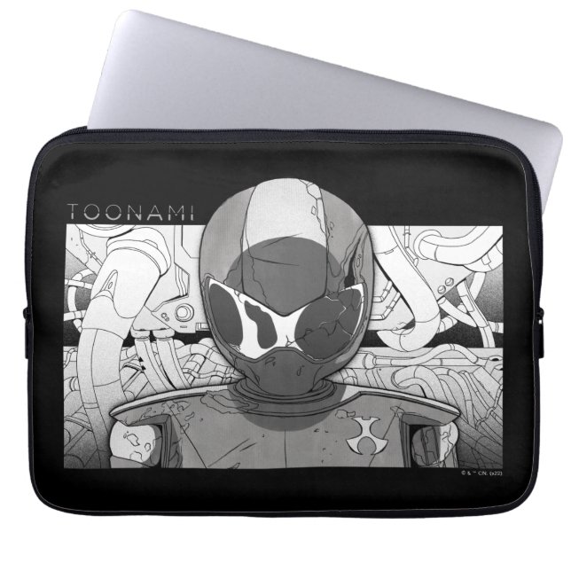 Toonami TOM 5 Countdown Comic Bumper Laptop Sleeve (Front)