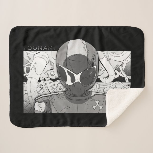 Toonami TOM 5 Countdown Comic Bumper Sherpa Blanket (Front (Horizontal))
