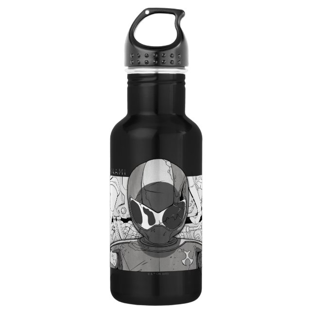 Toonami TOM 5 Countdown Comic Bumper Stainless Steel Water Bottle (Front)