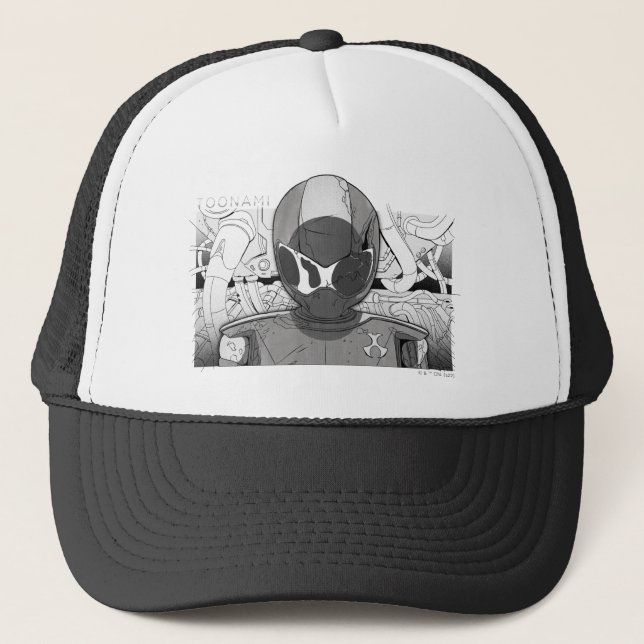 Toonami TOM 5 Countdown Comic Bumper Trucker Hat (Front)