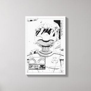 Toonami TOM 5 & SARA Comic Style Bumper Canvas Print