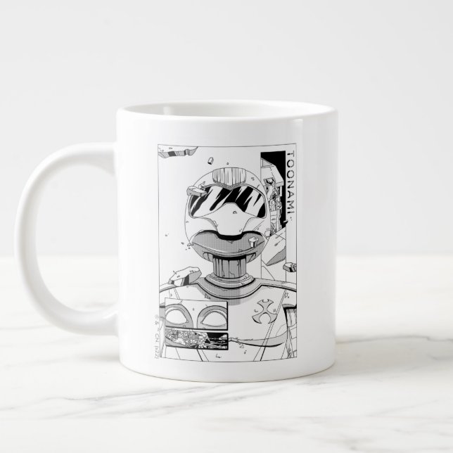 Toonami TOM 5 & SARA Comic Style Bumper Giant Coffee Mug (Left)