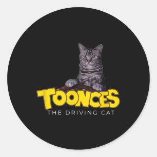 Toonces The Driving Cat Classic Round Sticker