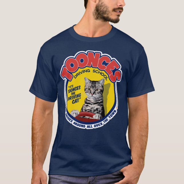 Toonces The Driving Cat Drivers School Classic SNL T-Shirt (Front)