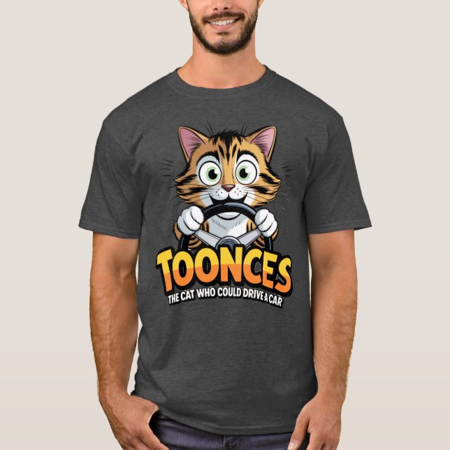 Toonces - The Driving Cat T-Shirt (Front)