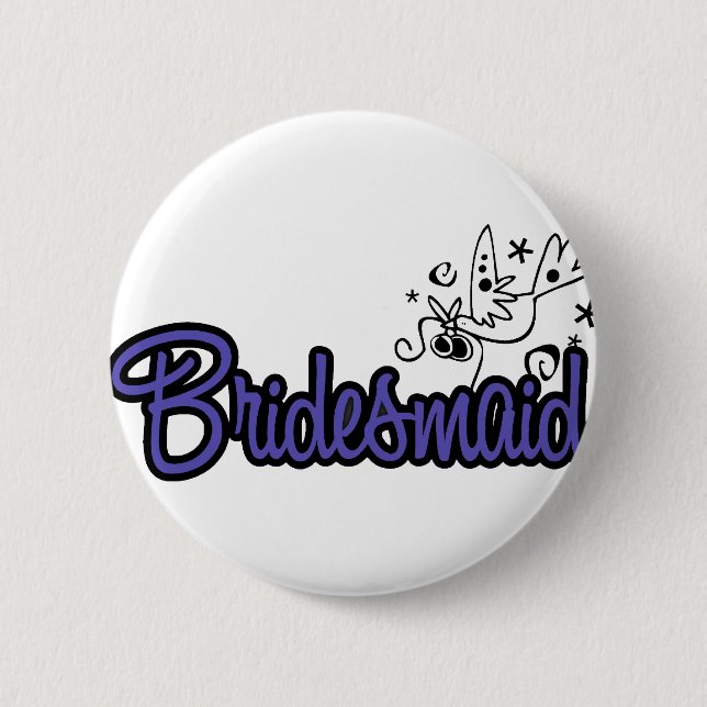 ToonDoveBridesmaidInd Pinback Button (Front)