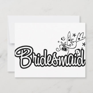 ToonDoveBridesmaidWht Invitation