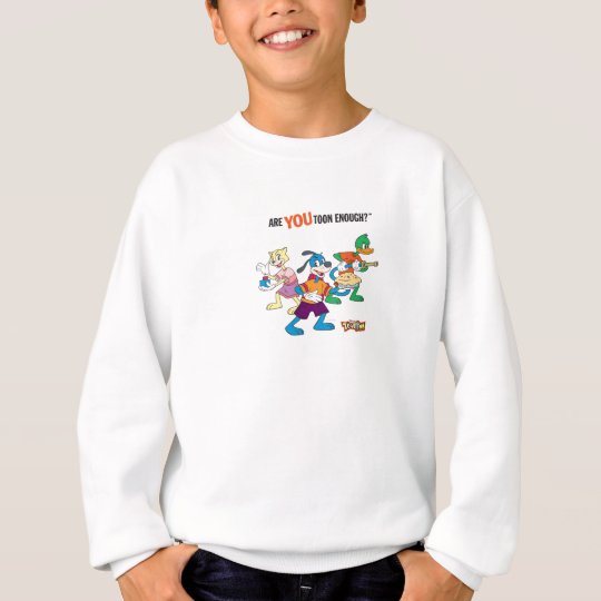 Toontown Flippy, Duck and Cat Are You Toon Enough Sweatshirt