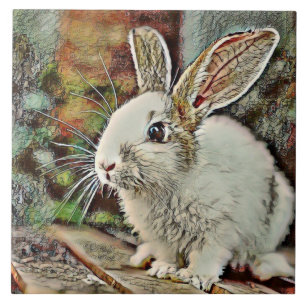 toony bunny ceramic tile