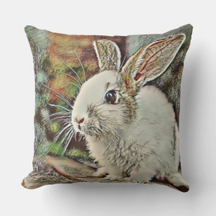 toony bunny outdoor pillow