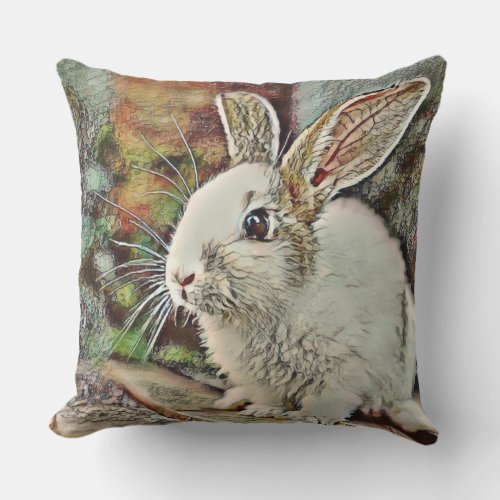 toony bunny outdoor pillow