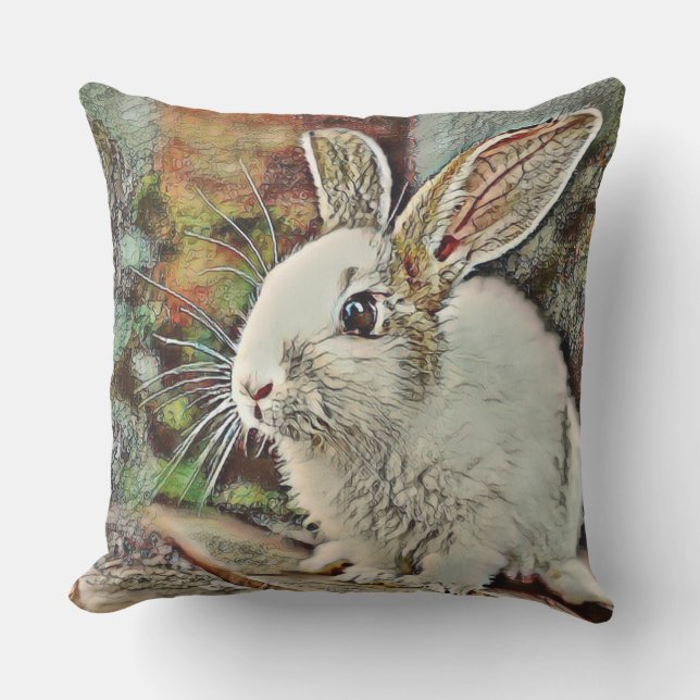 toony bunny outdoor pillow (Front)