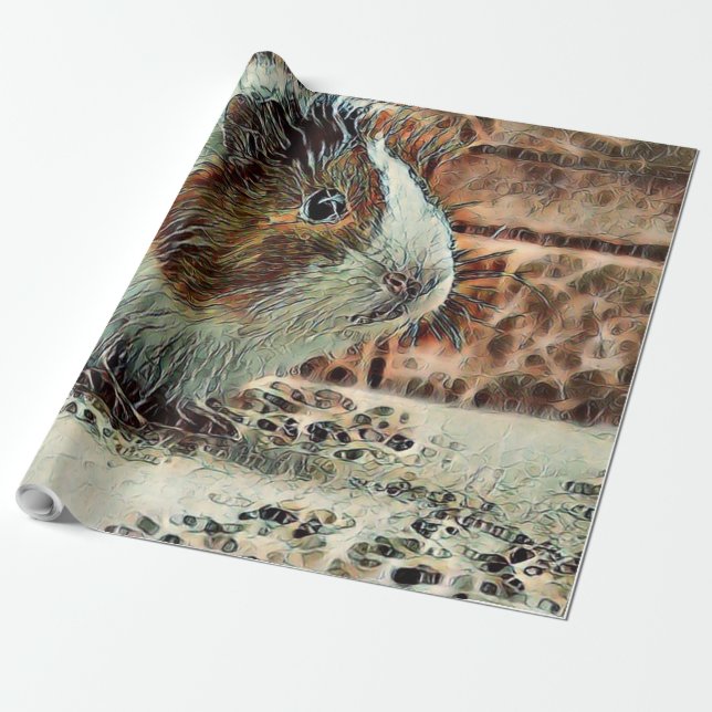 toony guinea pig wrapping paper (Unrolled)