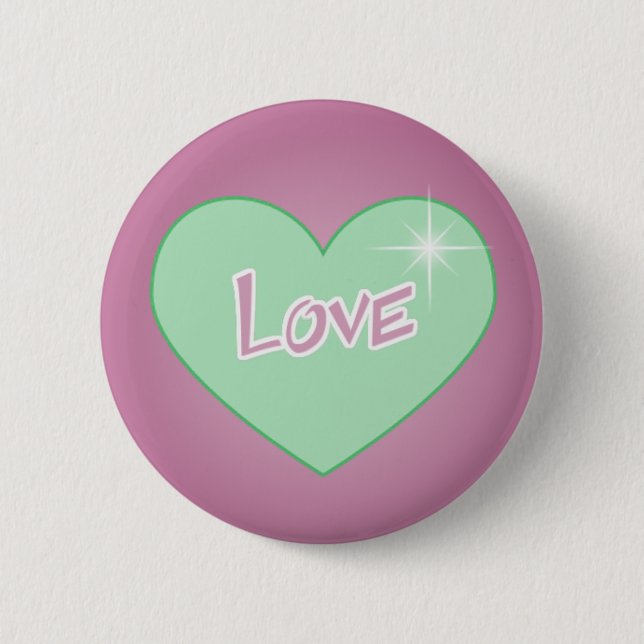 Toony Heart Love Button (Front)