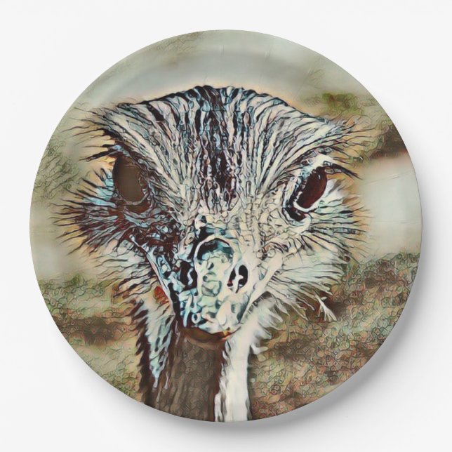 toony ostrich paper plates (Front)
