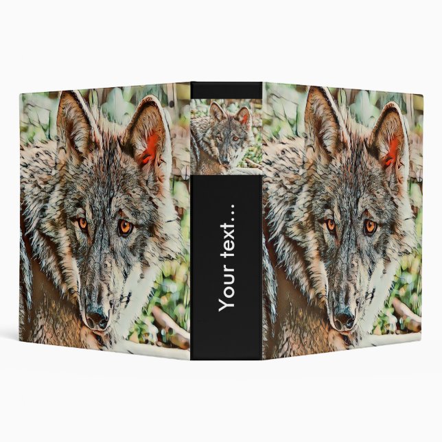 toony wolf 3 ring binder (Background)