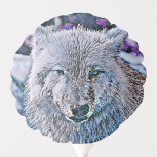 Toony Wolf blue Balloon