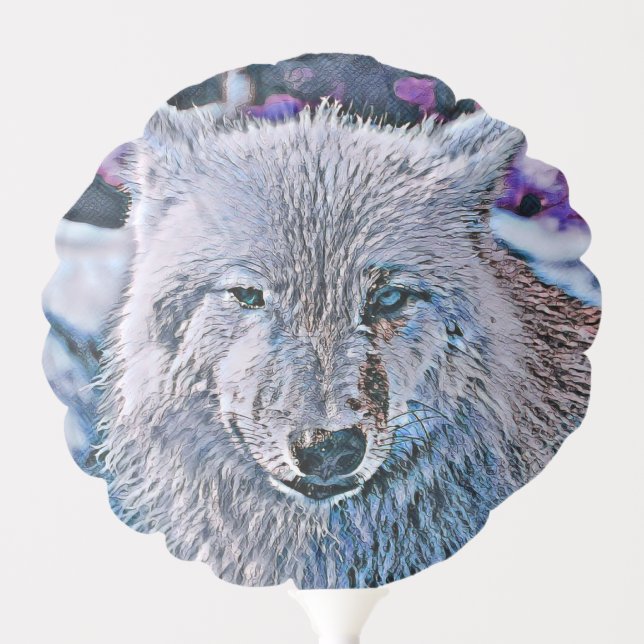 Toony Wolf blue Balloon (Front)