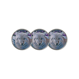 Toony Wolf blue Golf Ball Marker