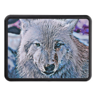 Toony Wolf blue Hitch Cover