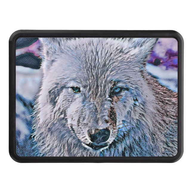 Toony Wolf blue Hitch Cover (Front)