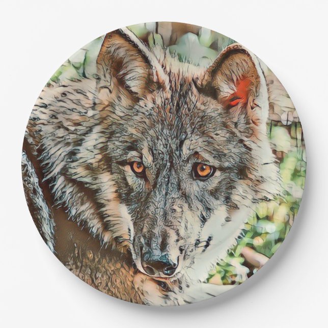 toony wolf paper plates (Front)