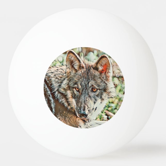 toony wolf ping pong ball (Front)