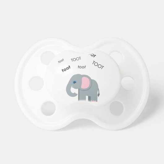 Toot Elephant Cute Emoji Pacifier (Front)