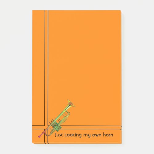 Toot Your Own Horn with a Trumpet Post_it Notes