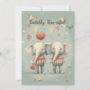 Tootally Two-tiful Birthday Card