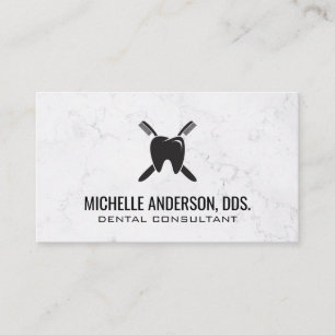 Tooth and Brush Logo Business Card